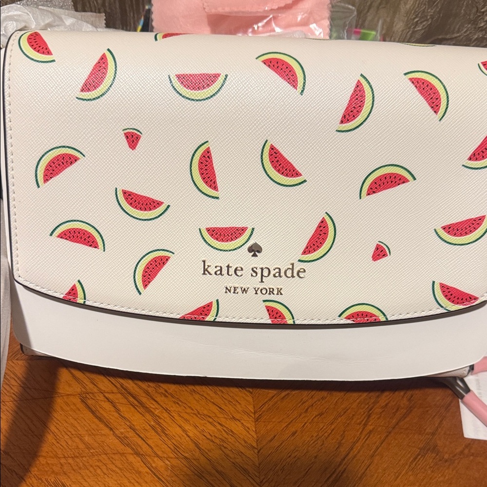 Kate Spade White Crossbody Bag with Watermelon Design - Picture 6 of 7